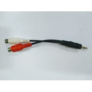 CABO P2 X 2 RCA (VERMELHO/BRANCO) 15 CM.